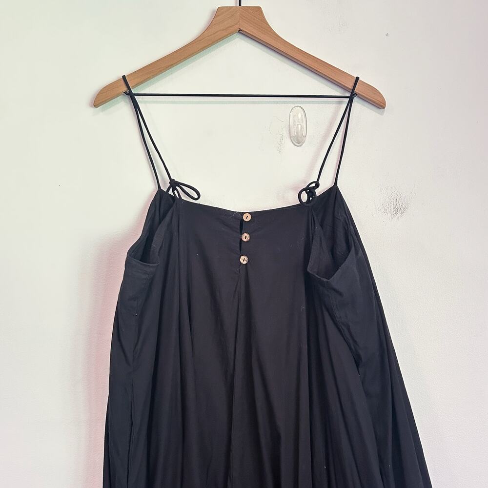 Free People Struttin Oversized Midi Dress Black Size L - Picture 7 of 8